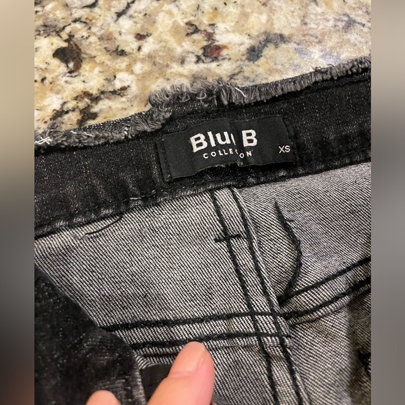 Blue b high rise dark wash with rhinestone fringe - Picture 4 of 4